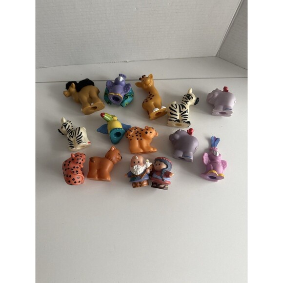 Fisher Price Little People Noahs Ark Zoo Animals Noah Figure Lot peacock camel - Picture 3 of 7